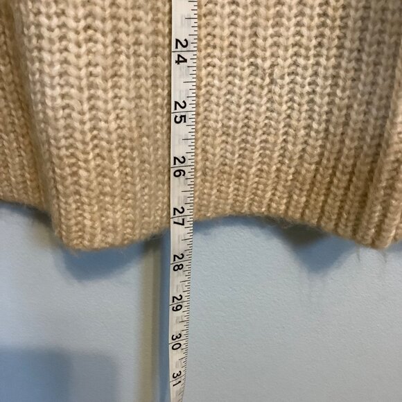 Biltmore Womens Small Oatmeal Ribbed Sweater Pullover Crewneck Retro Cozy Knit - Picture 5 of 7